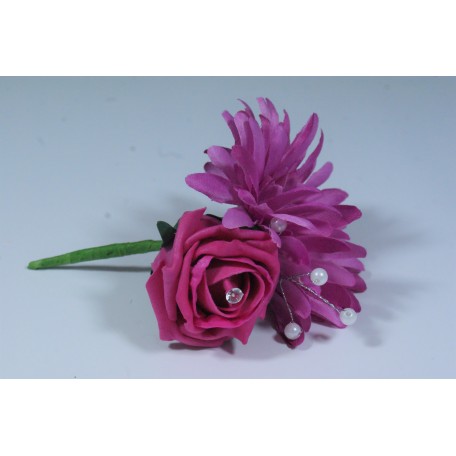 Dark Pink & Hot Pink Gerbera Buttonholes - Available in Different Pack Sizes